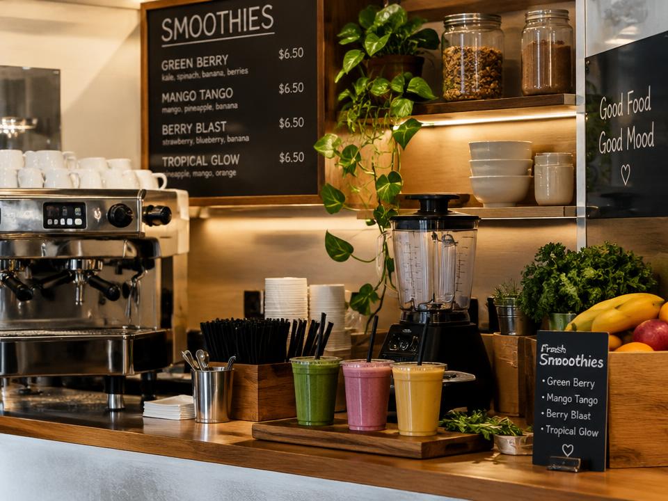 Mini-corner Smoosix dans un établissement : Café